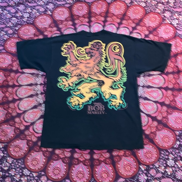 Rare 1995 Bob Marley x Liquid Blue.No tag.L.                    21 1/2 x 28 1/2 - Picture 5 of 15